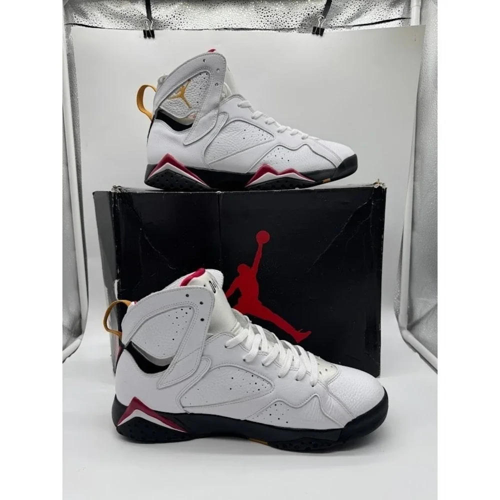 Jordan 7 Retro Cardinal 2022 White Black Red Mens Size 13 CU9307-106